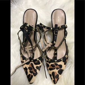 BCBGeneration Leopard Gold Studded Heels!!